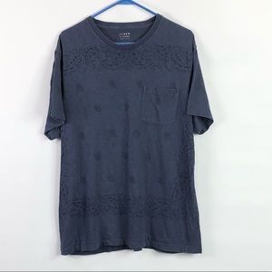 J. Crew bandanna print blue pocket tee T-shirt XL